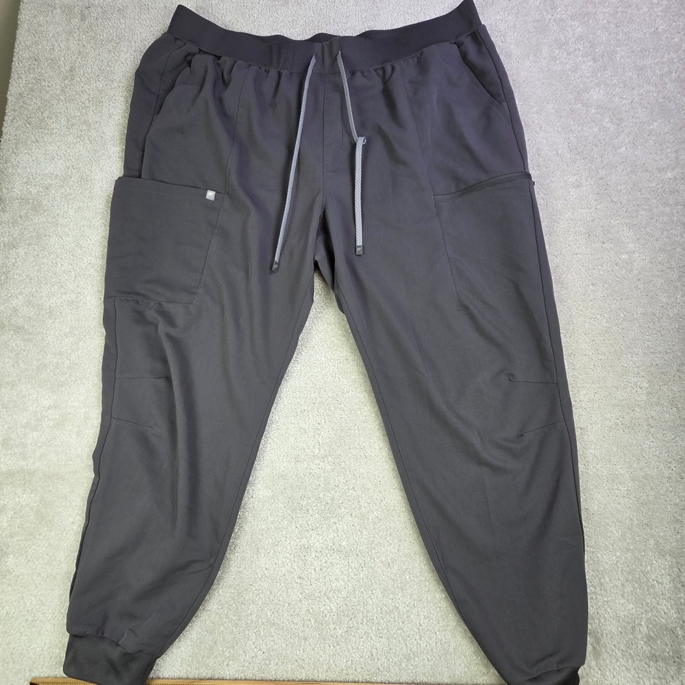 Fabletics Mid-Rise On Call Scrub Jogger Pants Women 3X Onyx Gray Stretch Medical